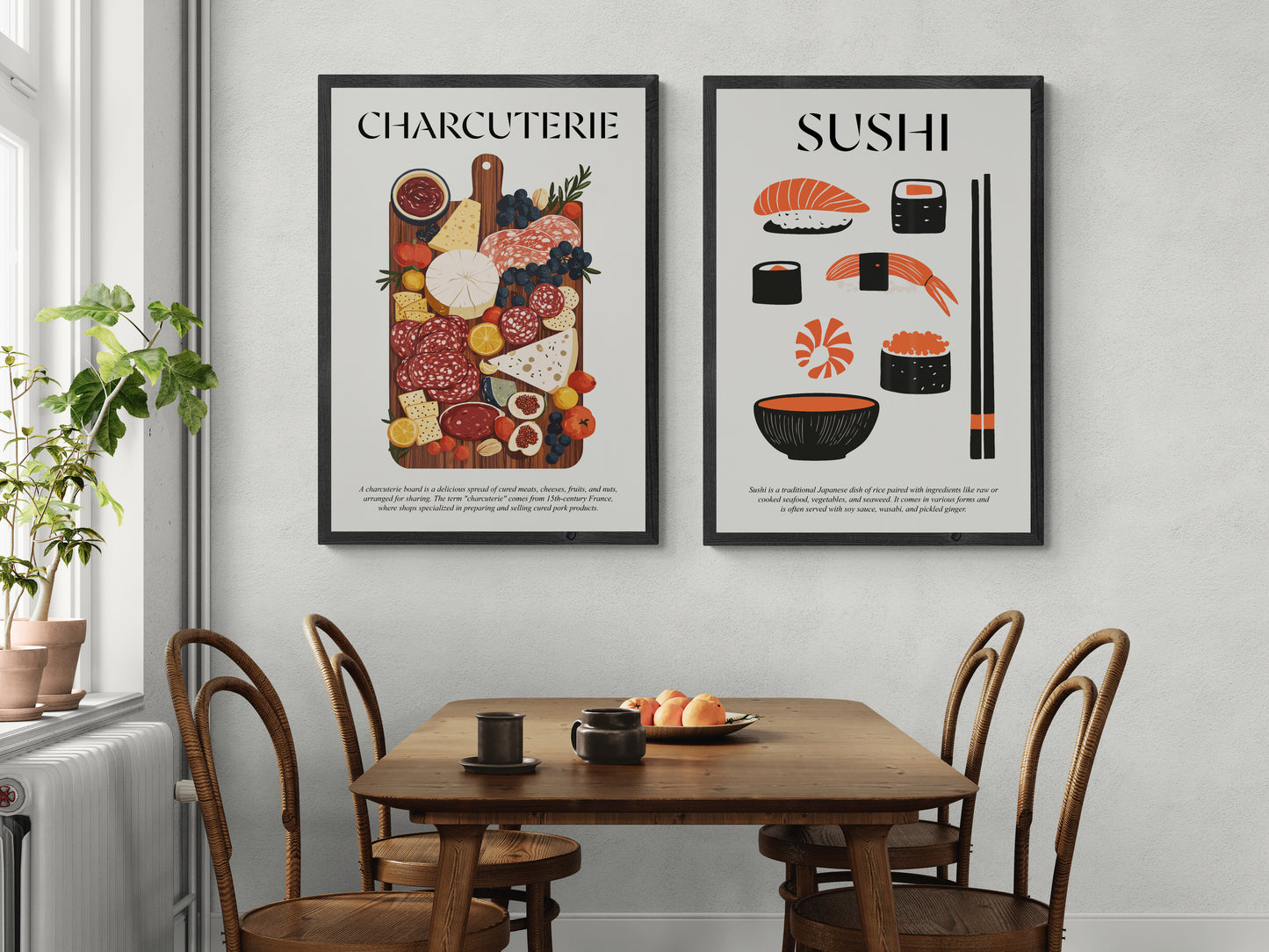 Charcuterie Board Gifts (Food Poster Print) Poster For Kitchen For Bar Prints Wall Art And Food Lover Gift