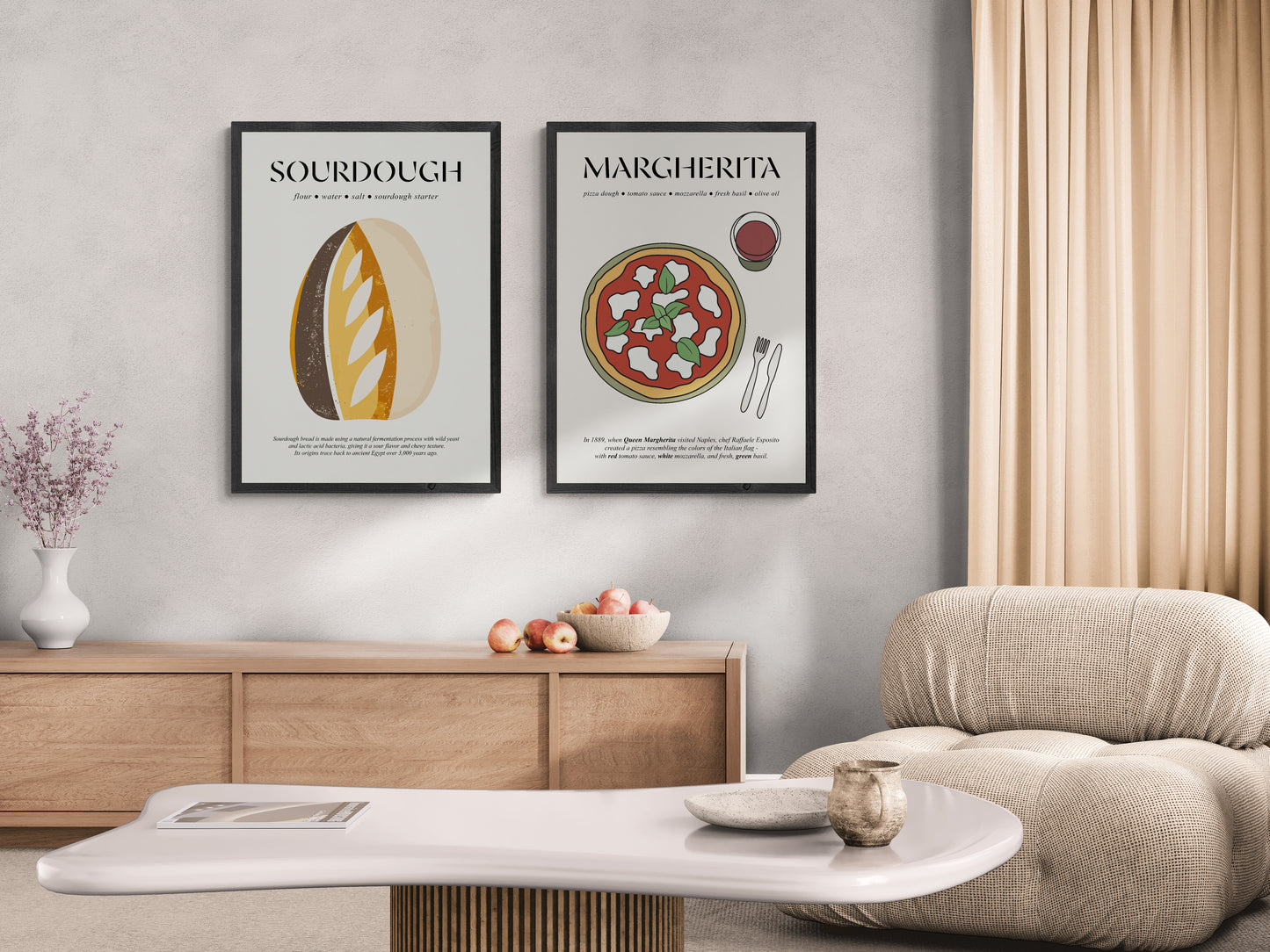 Sourdough Bread Print (Foodie Wall Art) Cooking Art For Cafe Wall Print And Gift For Kitchen