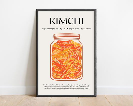 Kimchi (Foodie Wall Art) Kitchen Prints Wall Art For Bar Wall Art And Housewarming Gift First Home