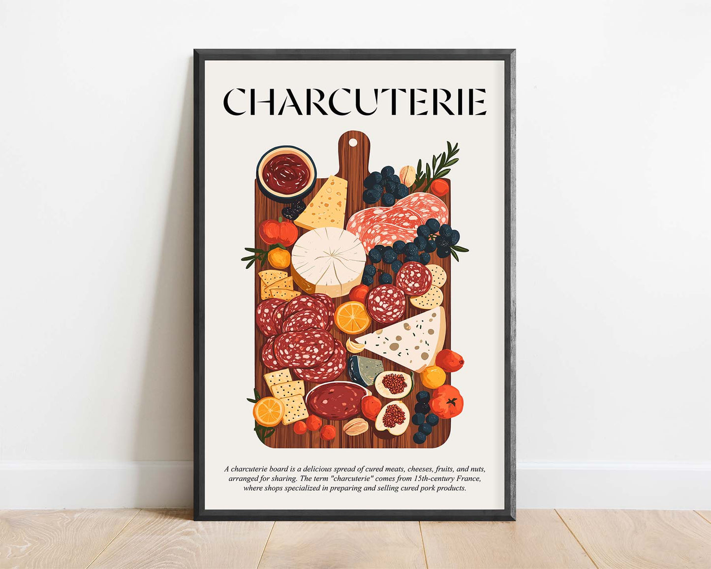 Charcuterie Art (Food Wall Decor) Kitchen Prints Wall Art For Bar Poster Prints And Gift For Kitchen