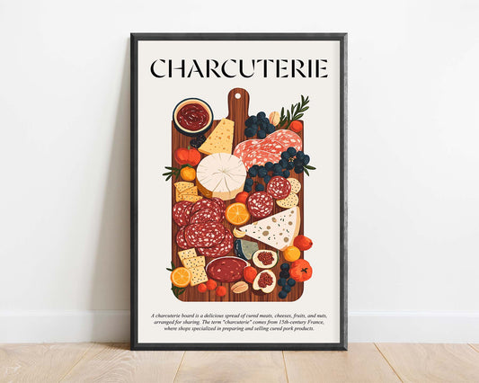Charcuterie Art (Food Wall Decor) Kitchen Prints Wall Art For Bar Poster Prints And Gift For Kitchen