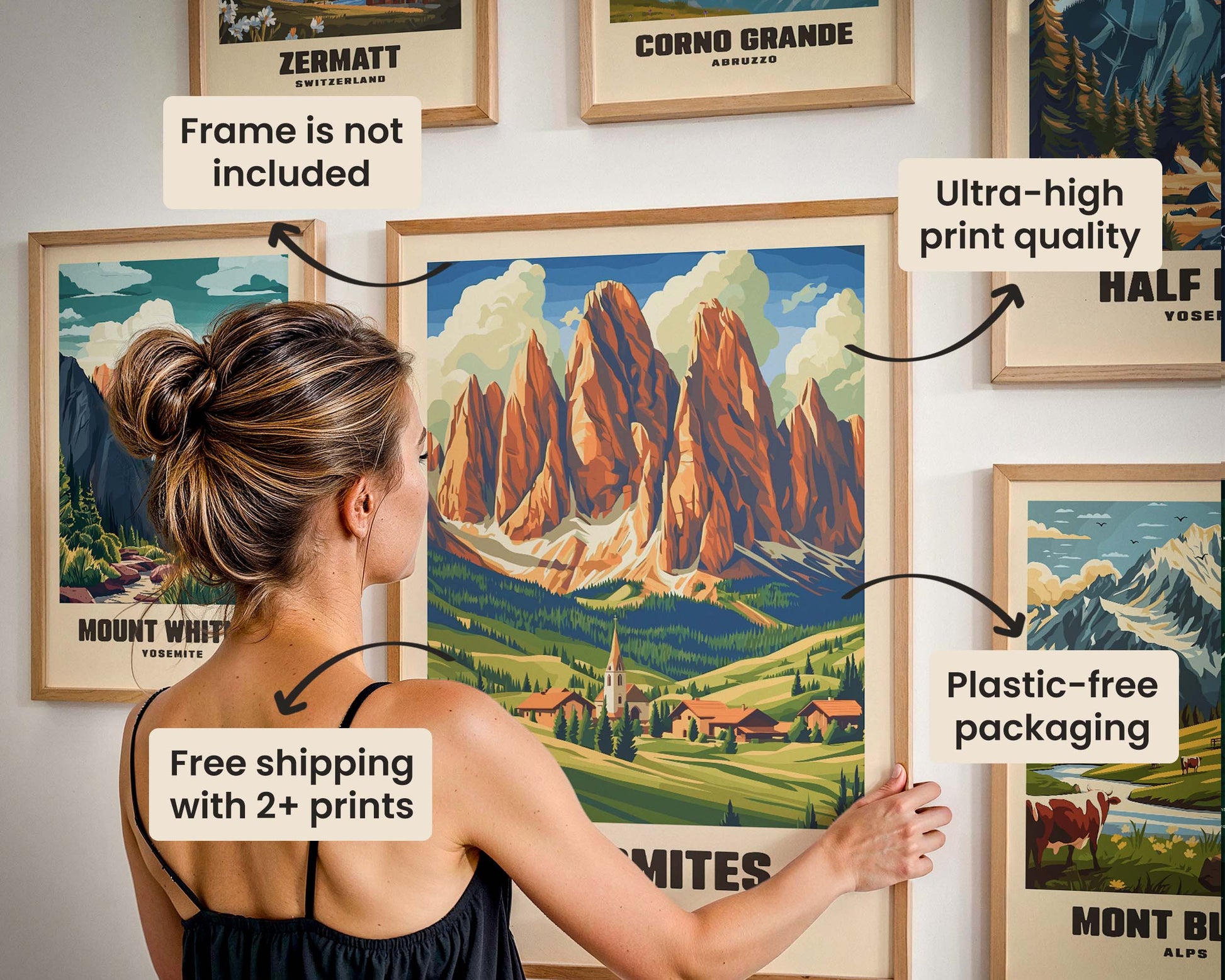 EliBerry Mountain Posters Product Features