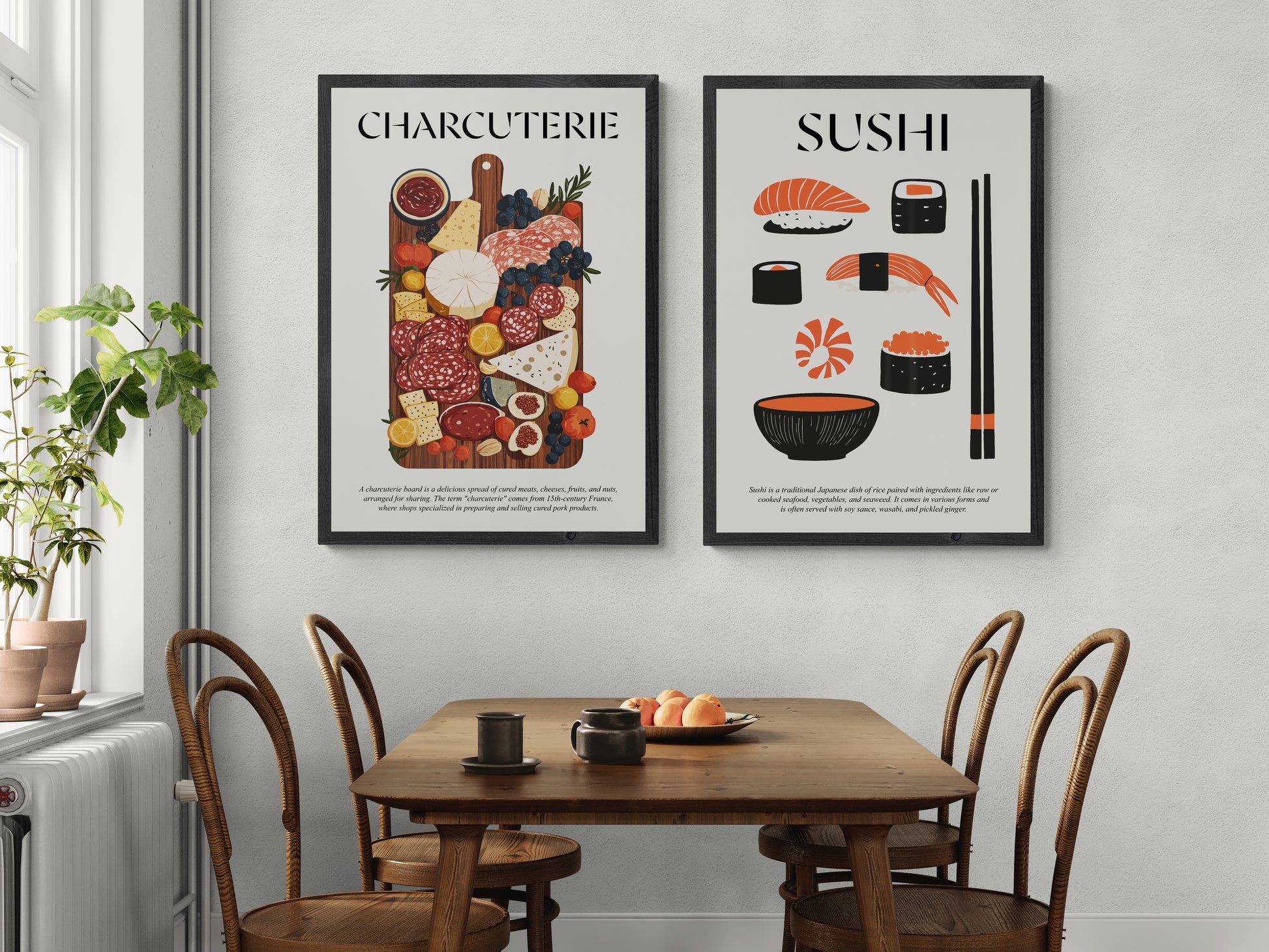 Charcuterie Board Gifts (Food Poster Print) Poster For Kitchen For Bar Prints Wall Art And Food Lover Gift