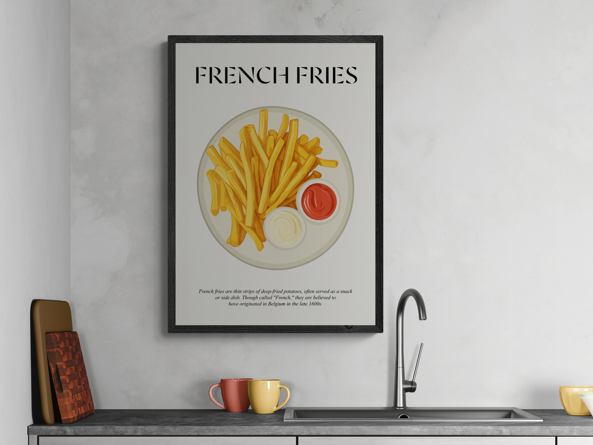 Potato Chip Art (Snack Wall Art) Cooking Poster For Bar Wall Decor And Gift For Kitchen