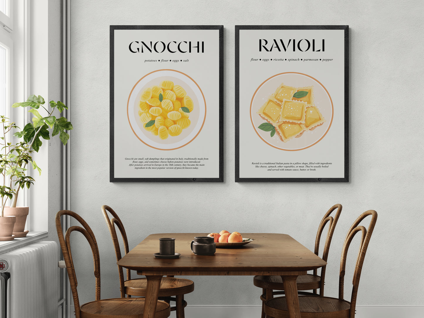 Gnocchi Lover Gift (Italian Kitchen Print) Kitchen Art For Bakery Wall Decor And Foodie Gift