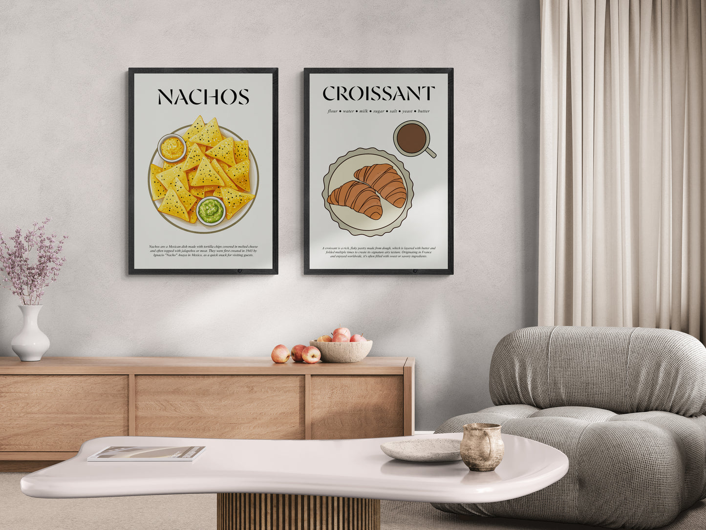 Nachos Art (Food Art Print Kitchen) Kitchen Poster Print For Cafe Wall Art And Foodie Gift