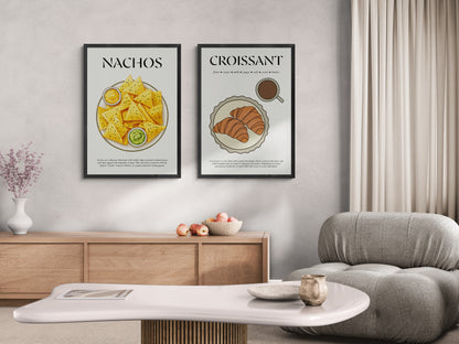 Nachos Art (Food Art Print Kitchen) Kitchen Poster Print For Cafe Wall Art And Foodie Gift
