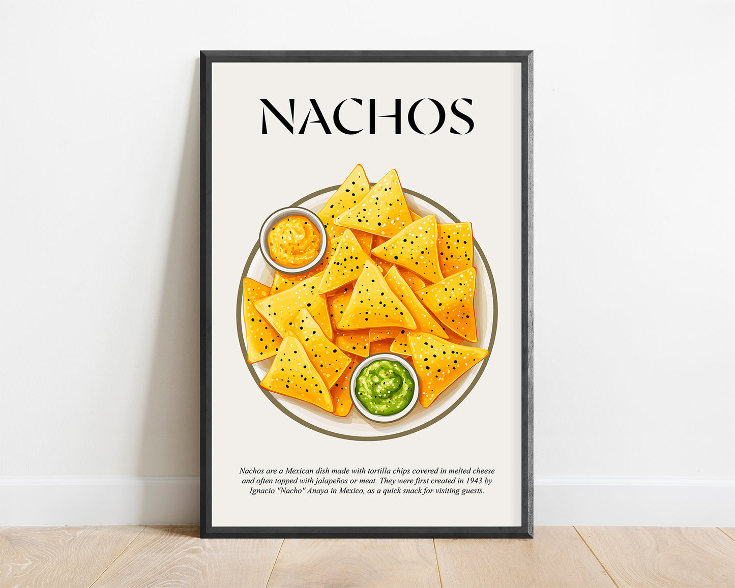 Nachos (Fast Food Wall Art) Kitchen Prints Wall Art For Bar Poster Prints And Housewarming Gift First Home