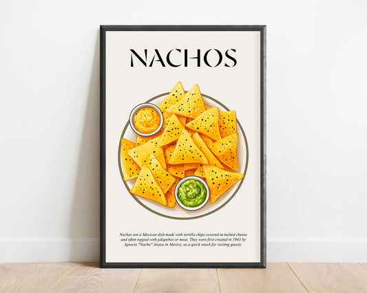 Nachos (Fast Food Wall Art) Kitchen Prints Wall Art For Bar Poster Prints And Housewarming Gift First Home