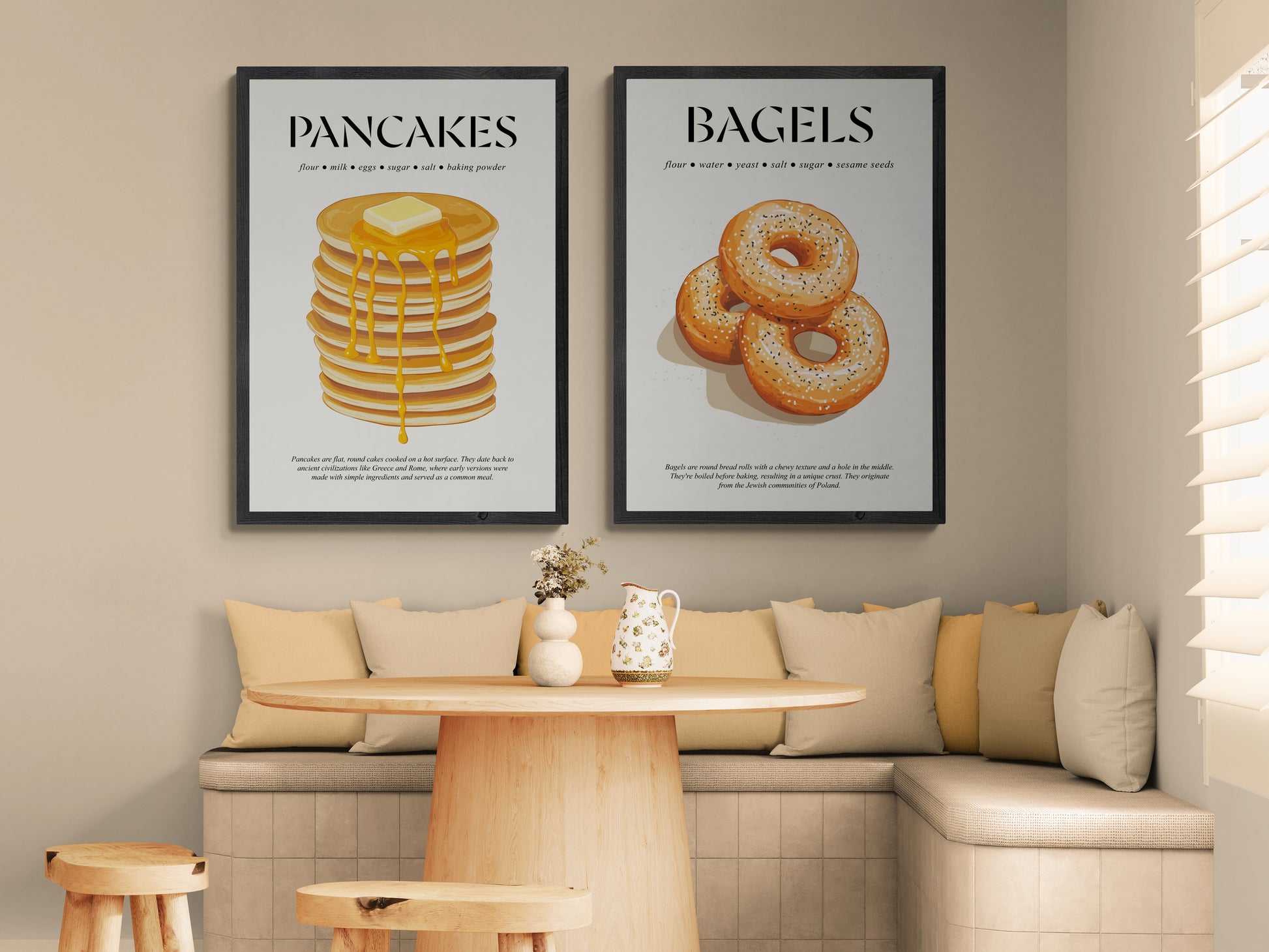 Pancake Art Print (Breakfast Print) Cooking Art For Bar Art Prints And Gift For Foodies