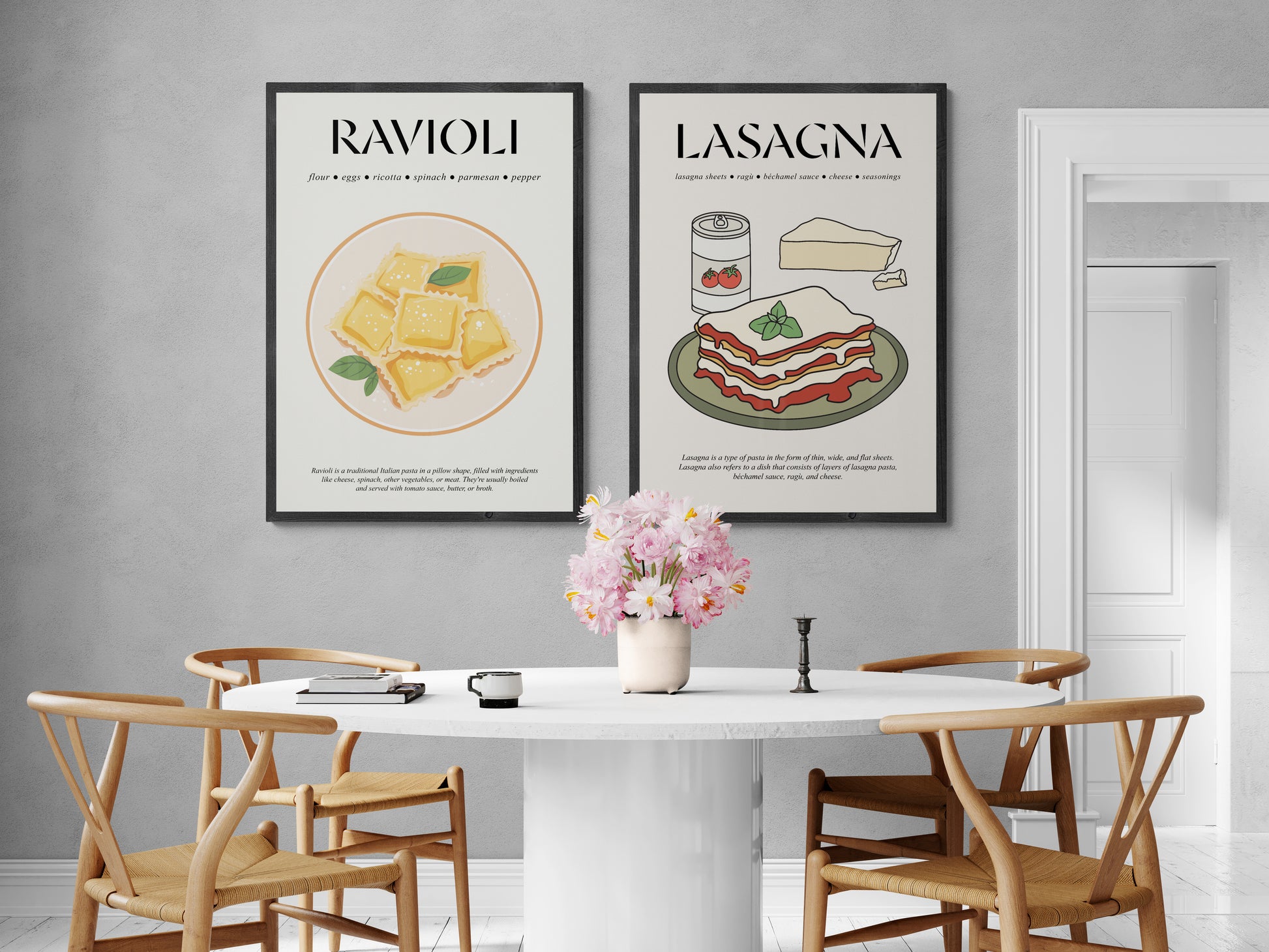 Ravioli Decor (Italian Cooking Print) Kitchen Poster Print For Bakery Wall Decor And Chef Gifts