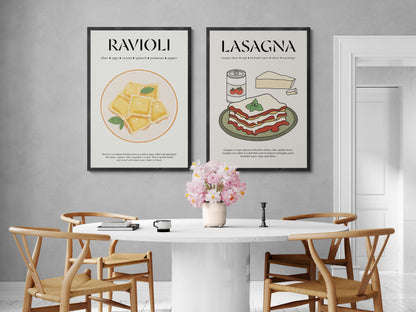 Ravioli Decor (Italian Cooking Print) Kitchen Poster Print For Bakery Wall Decor And Chef Gifts