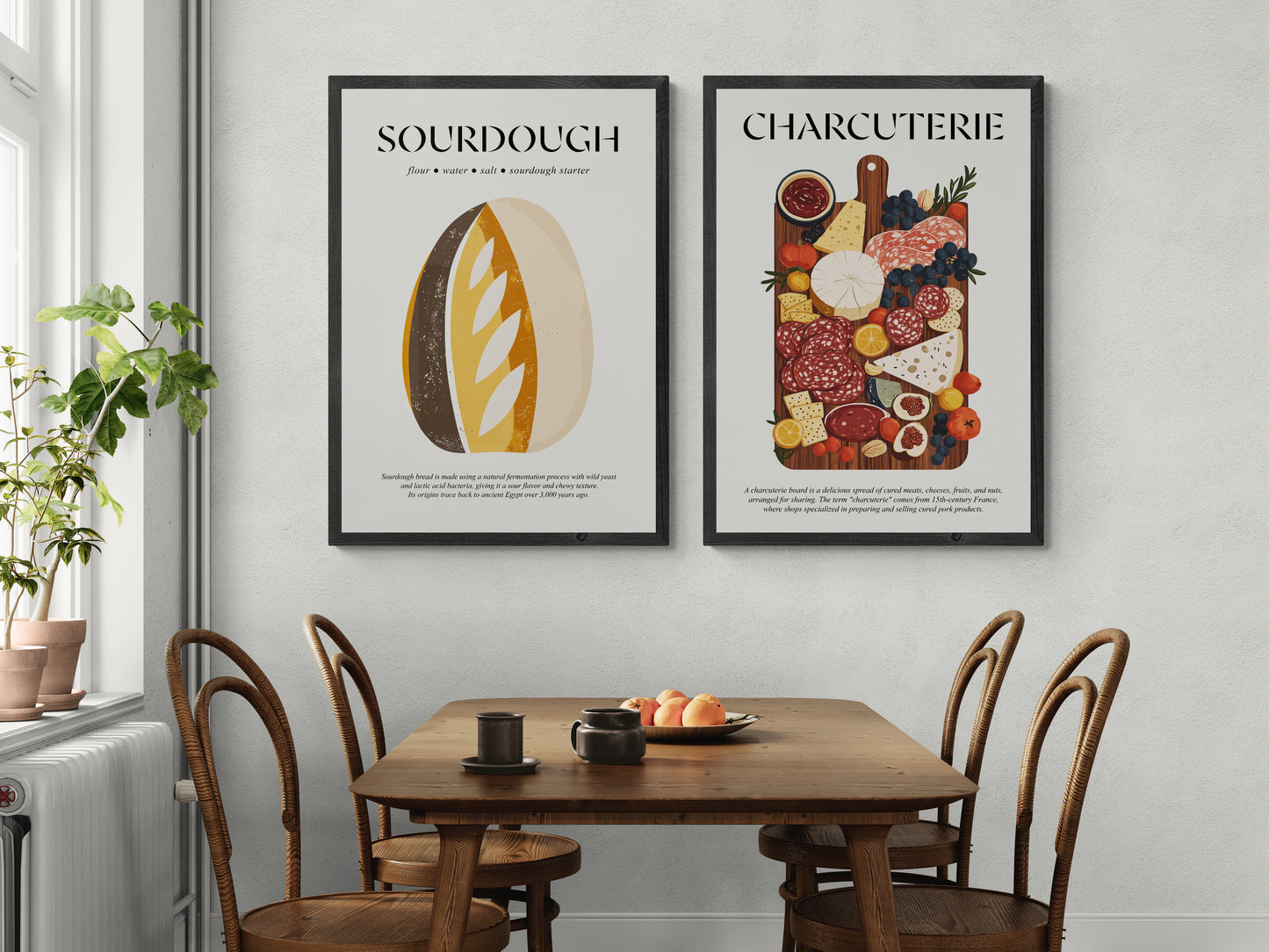 Sourdough Wall Art (Food Poster For Kitchen) Kitchen Prints Wall Art For Bakery Art Print And Housewarming Gift First Home