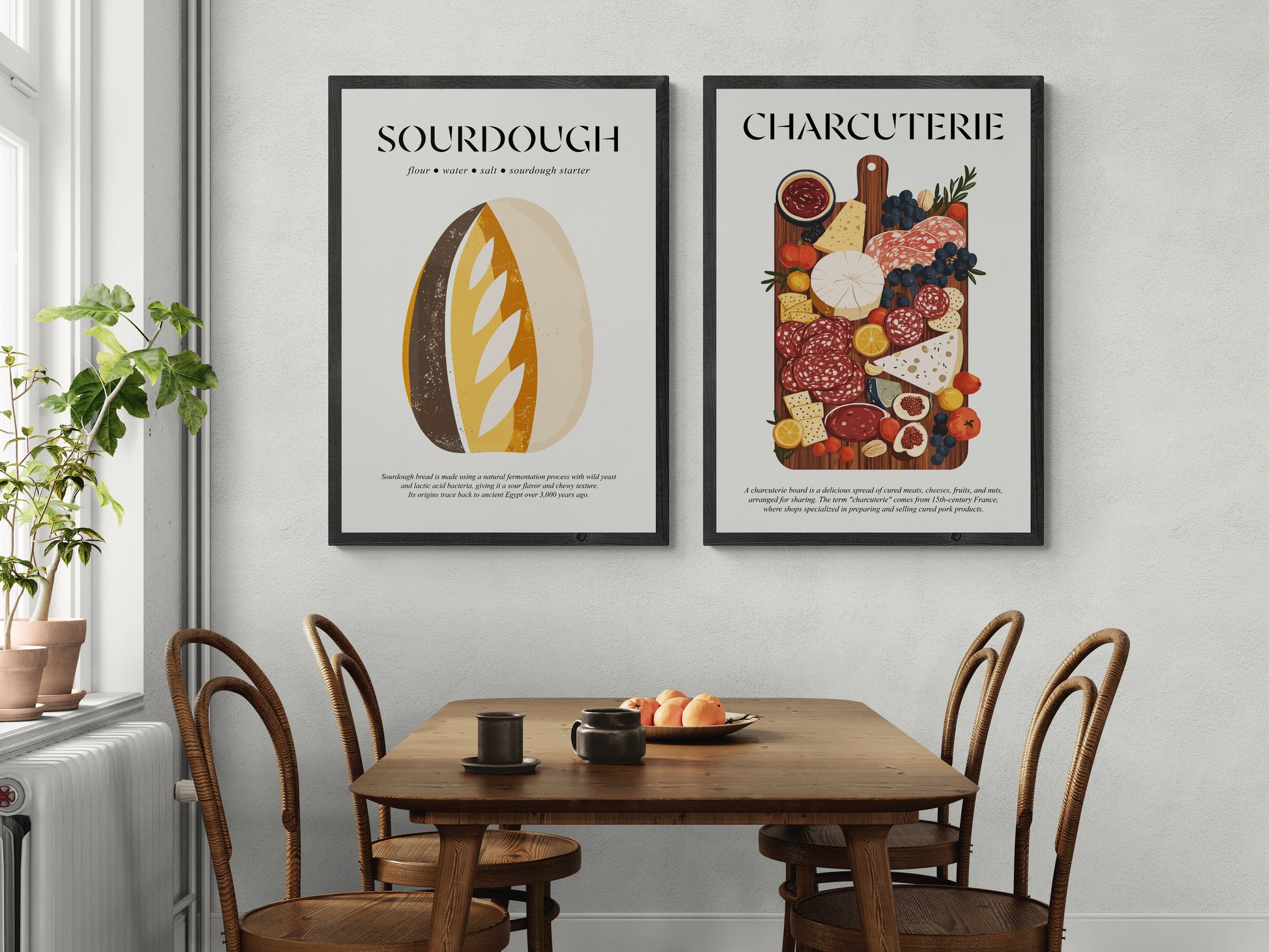 Sourdough Wall Art (Food Poster For Kitchen) Kitchen Prints Wall Art For Bakery Art Print And Housewarming Gift First Home