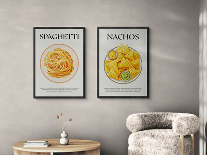 Spaghetti Wall Decor (Italian Cooking Print) Cooking Wall Art For Bakery Wall Decor And Food Lover Gift